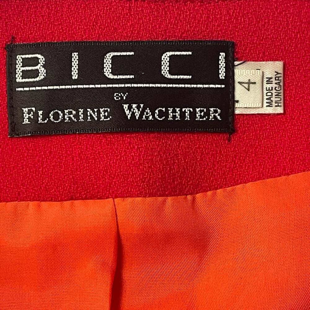 BICCI by Florine Wachter Skirt Suit Size 4 Red 2 Piece - Picture 5 of 10